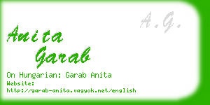 anita garab business card